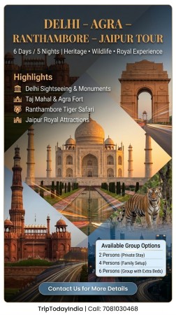 DELHI – AGRA – RANTHAMBORE – JAIPUR