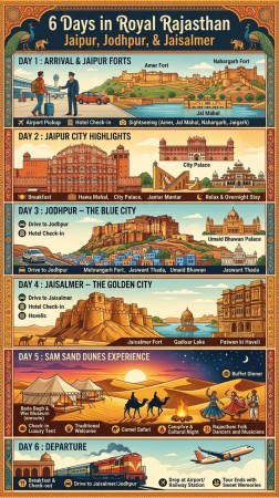 (2N - Jaipur, 1N - Jodhpur, 1N -Jaisalmer, 1N - Sam Sand Dunes With Camel Safari