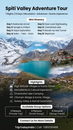 Spiti Valley (Chandigarh To Chandigarh)
