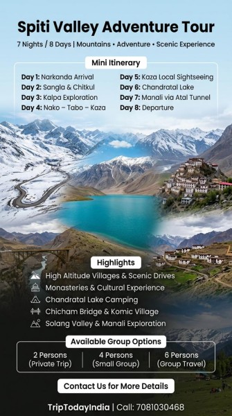 Spiti Valley (Chandigarh to Chandigarh)