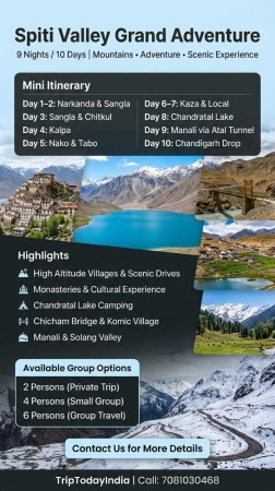 Spiti Valley (Chandigarh To Chandigarh)