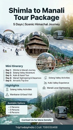 From Shimla 4N5D Kullu-manali